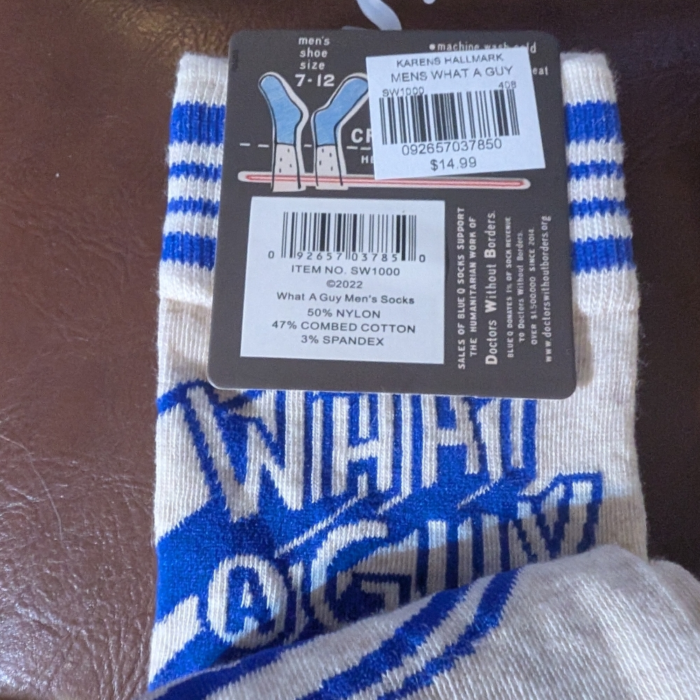 Lot Of 3 Pair Blue Q Socks - Picture 5 of 7